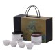 White Porcelain Landscape Kungfu Tea Sets