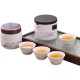 White Porcelain Landscape Kungfu Tea Sets