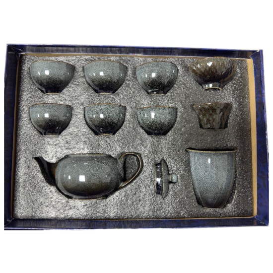 Kiln-Changed Ancient Dragon Brushed kungfu Tea Sets