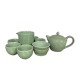 Line Pattern Dark Celadon Kungfu Tea Sets