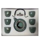 Ice Crackle Dark Green Porcelain Handle Pot Kungfu Tea Sets