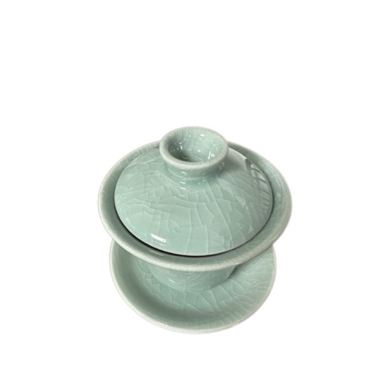 Simple Line Pattern Light Celadon Kungfu Tea Sets